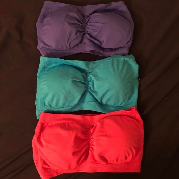 Set of 3 Bandeau Bra Tops - Picture 1 of 2